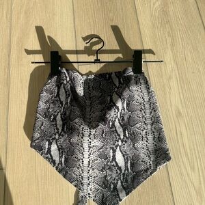 Frankie's Bikinis Black and White Snake Print Women's Shorts